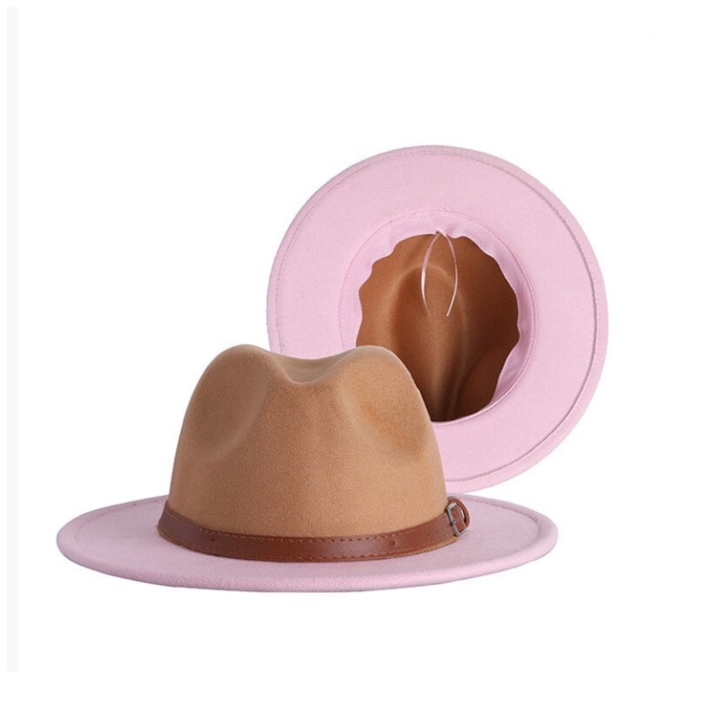 Two Tone Wide Brim Fedora